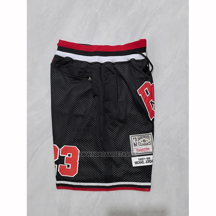 Pantalone Chicago Bulls Mitchell & Ness Just Don 1997-98 Negro